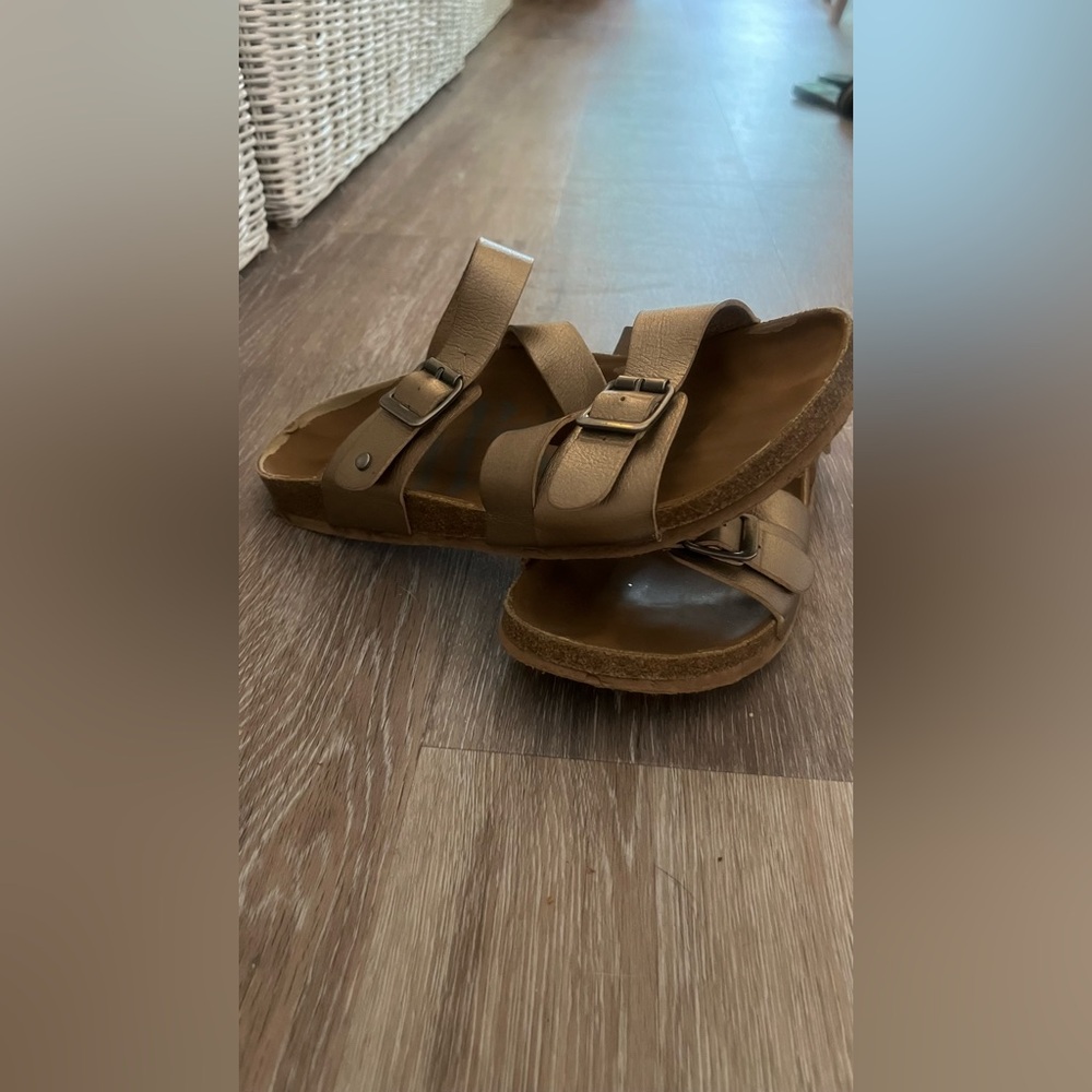 Target Gold footbedded sandals size 9